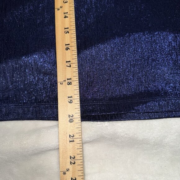 Johnny Was Jade Andi Oversized Tee Metallic Sapphire Blue Size Small - Picture 4 of 6